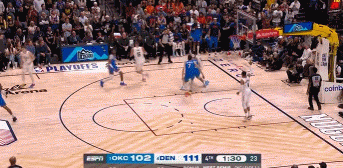 雷记：每当威少持球 掘金球迷都会发出大声叹息和轻微嘘声